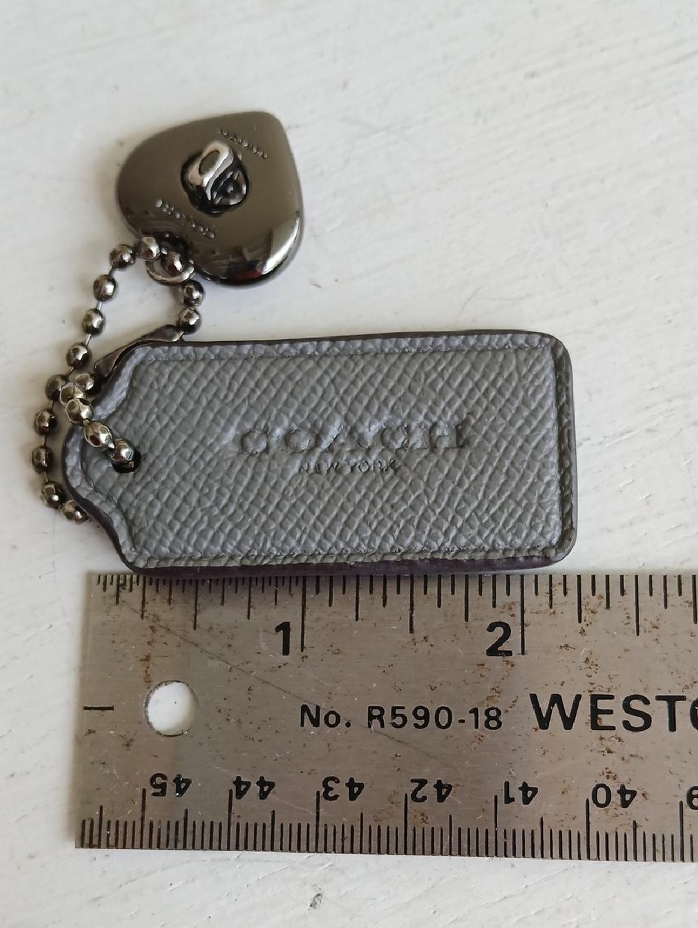 Coach Leather Hang Tag Bag Charm - Picture 2 of 4